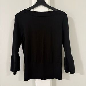 Ann Taylor Black Bell Sleeve Sweater